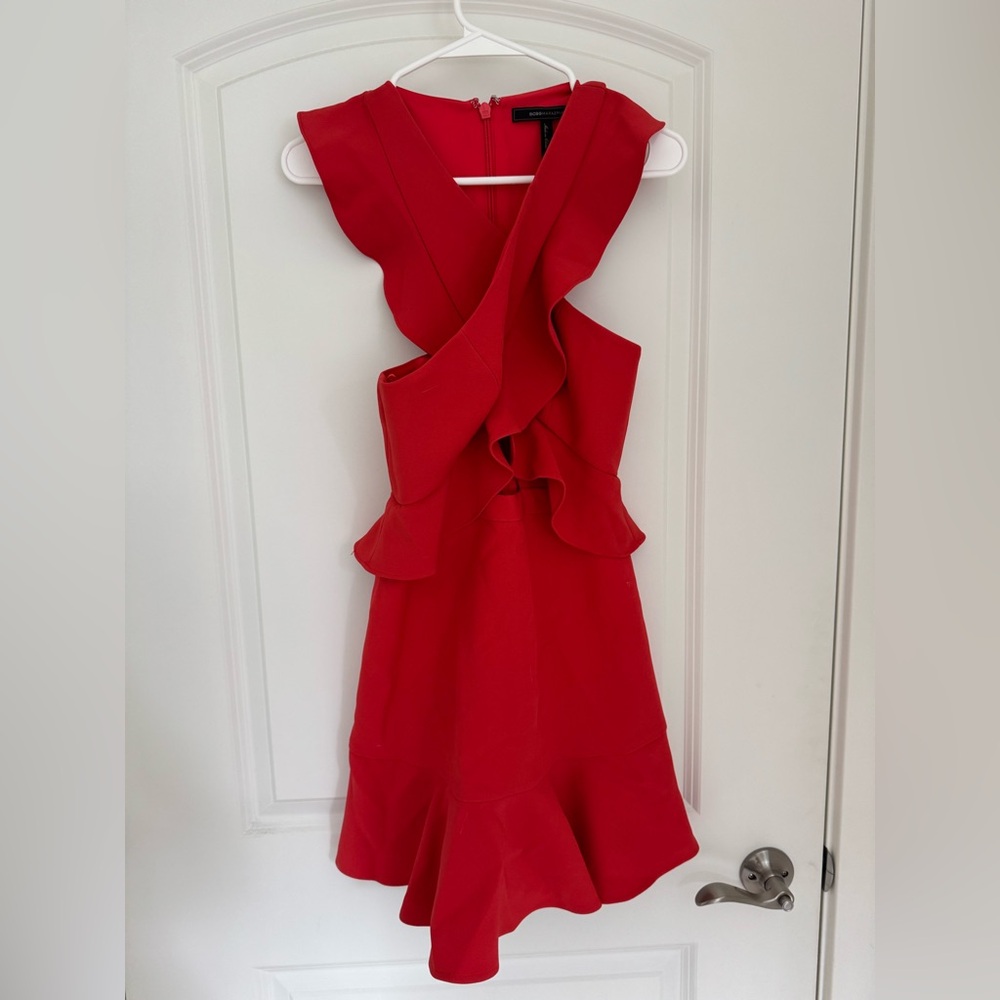 BCBG Red Cocktail Dress - Size 0